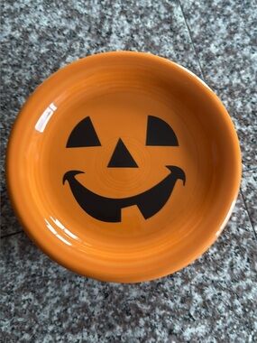 Fiesta Halloween Trio Happy pumpkins & Fiesta Homer Laughlin Happy Pumpkins